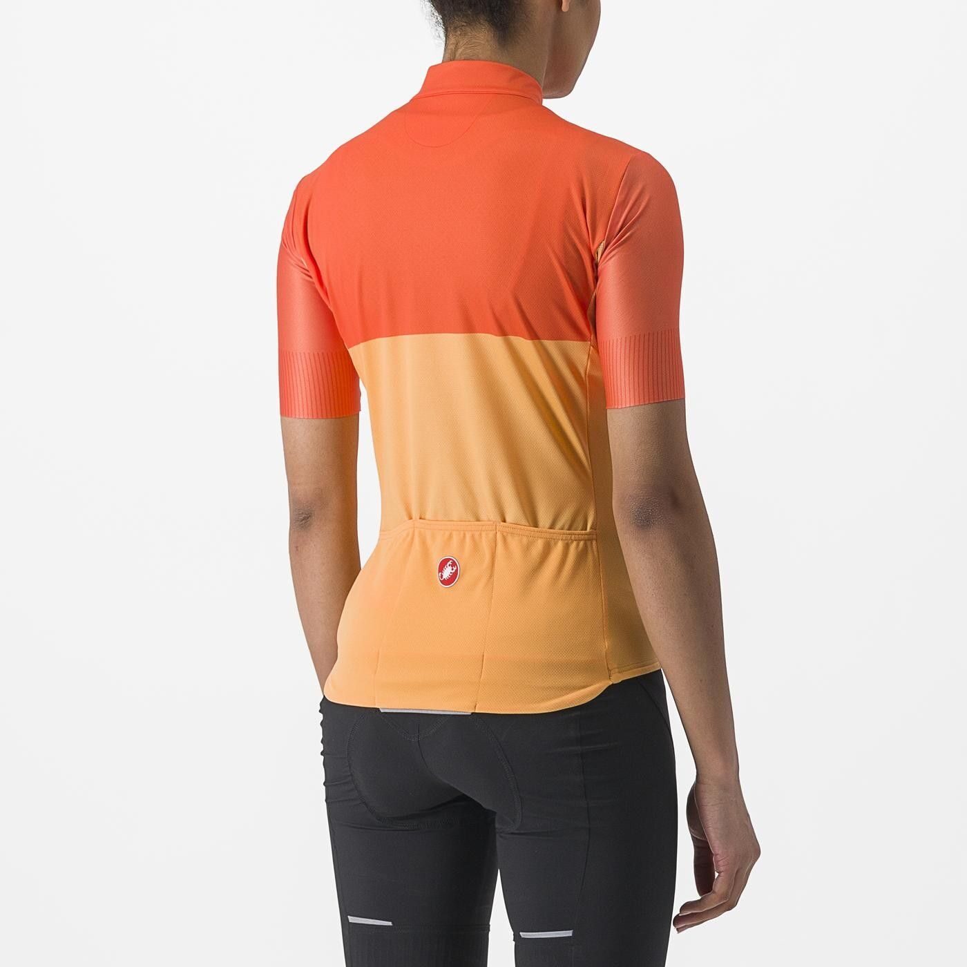 tricou cu maneca scurta castelli velocissima de dama galben portocaliu xs 1