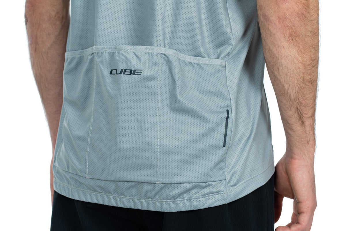 Tricou CUBE ATX Half Zip CMPT S/S Grey