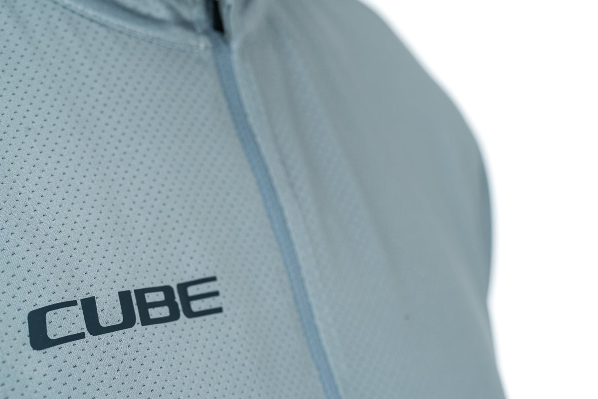 Tricou CUBE ATX Half Zip CMPT S/S Grey