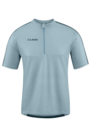 Tricou CUBE ATX Half Zip CMPT S/S Grey