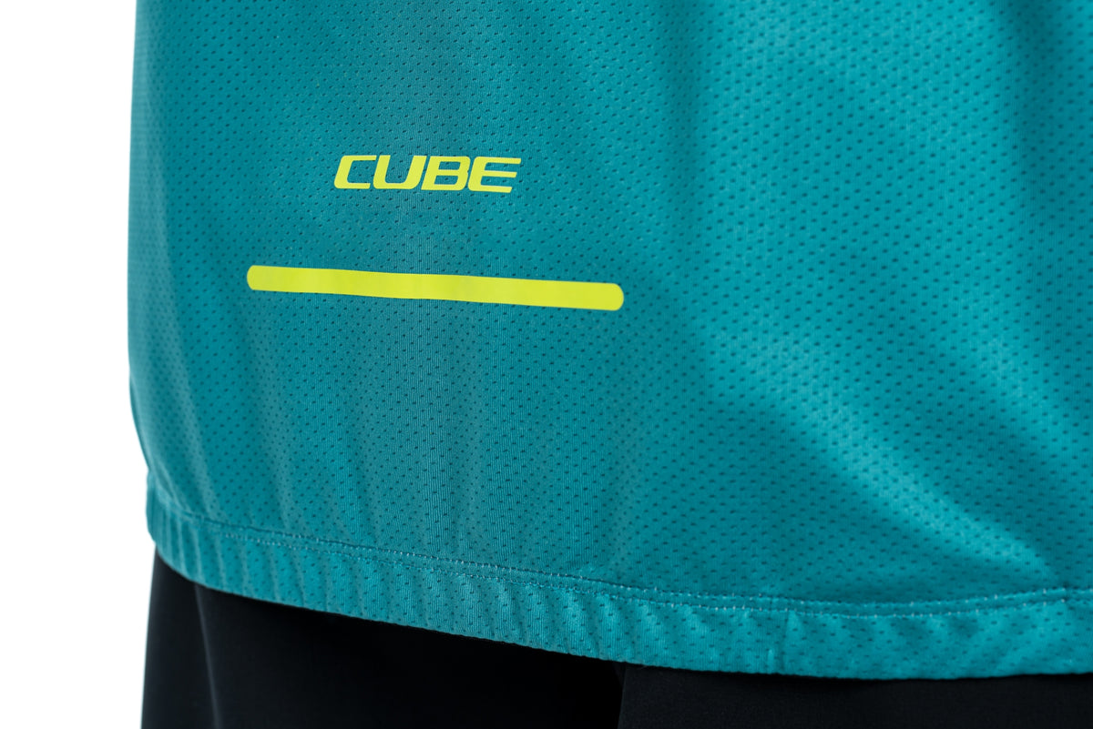 Tricou CUBE ATX Half Zip CMPT S/S Verde Lime