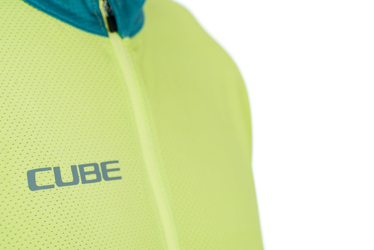 Tricou CUBE ATX Half Zip CMPT S/S Verde Lime