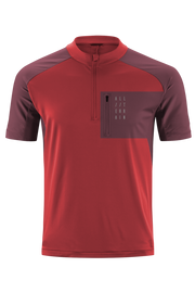 Tricou CUBE ATX Jersey Half Zip S/S Red