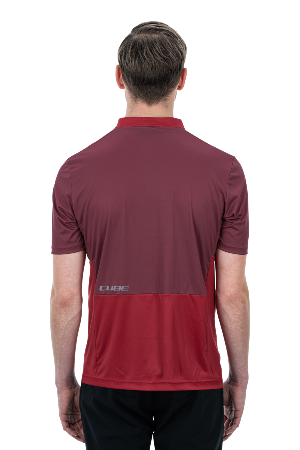 Tricou CUBE ATX Jersey Half Zip S/S Red