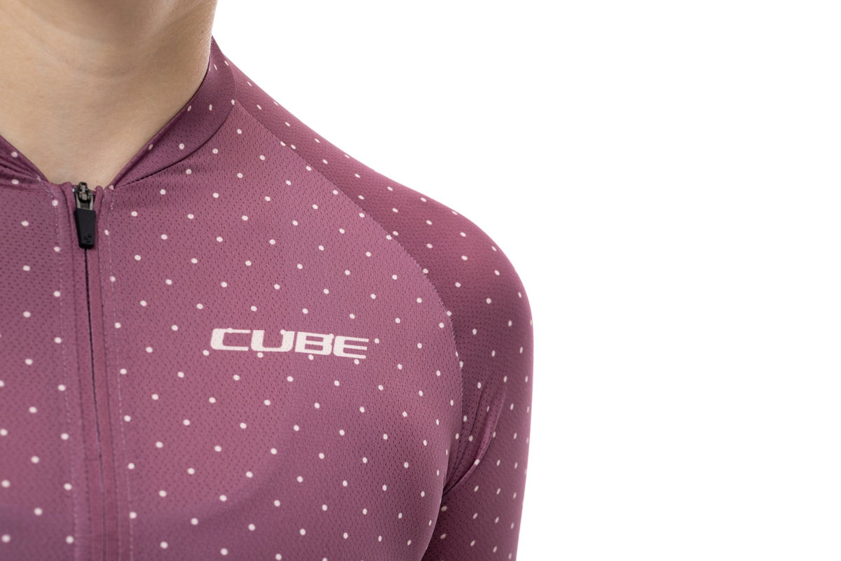 Tricou CUBE ATX WS Half Zip CMPT S/S Berry