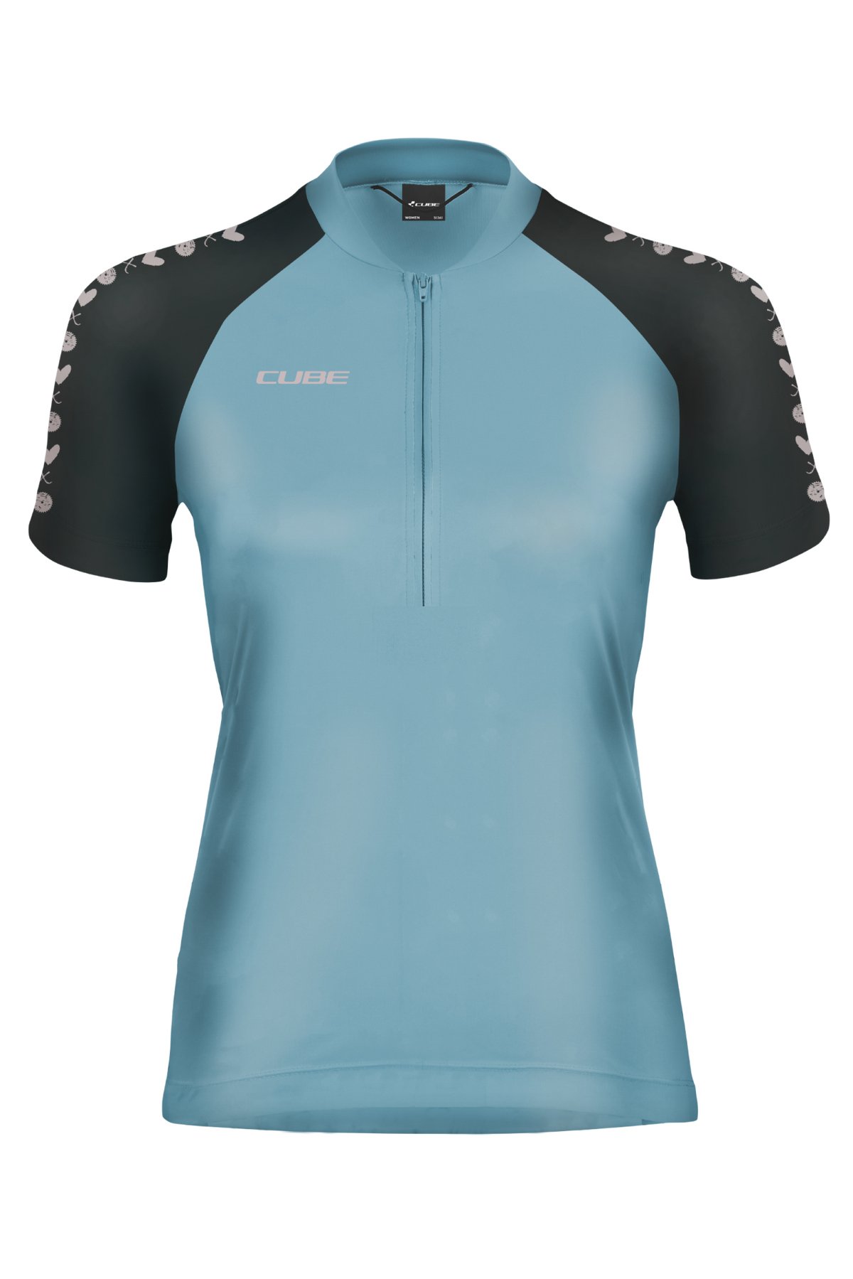 Tricou CUBE ATX WS Jersey Full Zip CMPT S/S Blue