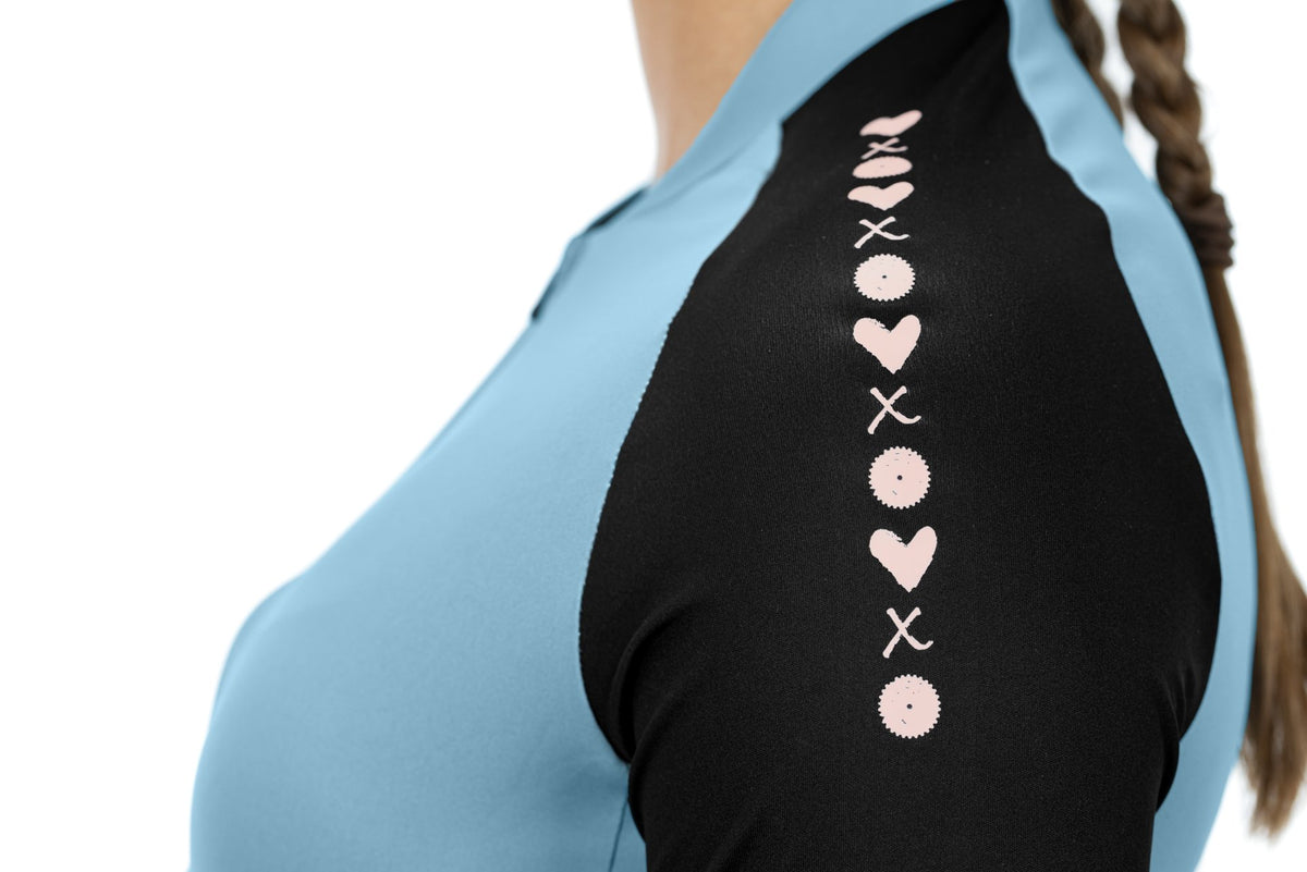 Tricou CUBE ATX WS Jersey Full Zip CMPT S/S Blue