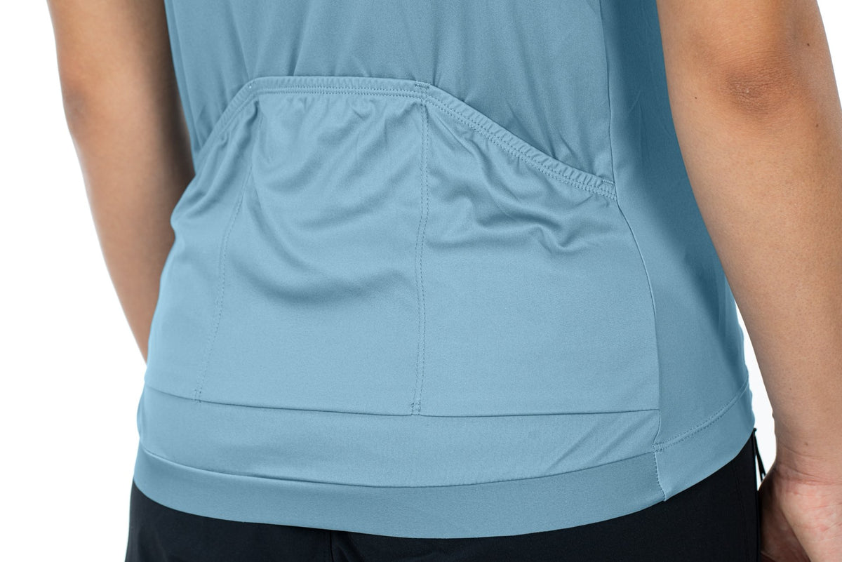 Tricou CUBE ATX WS Jersey Full Zip CMPT S/S Blue