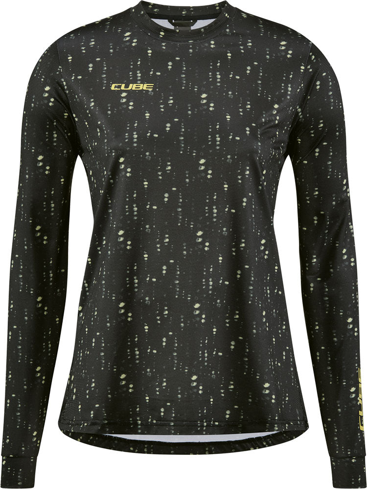 Tricou CUBE ATX WS Round Neck L/S Black Pattern