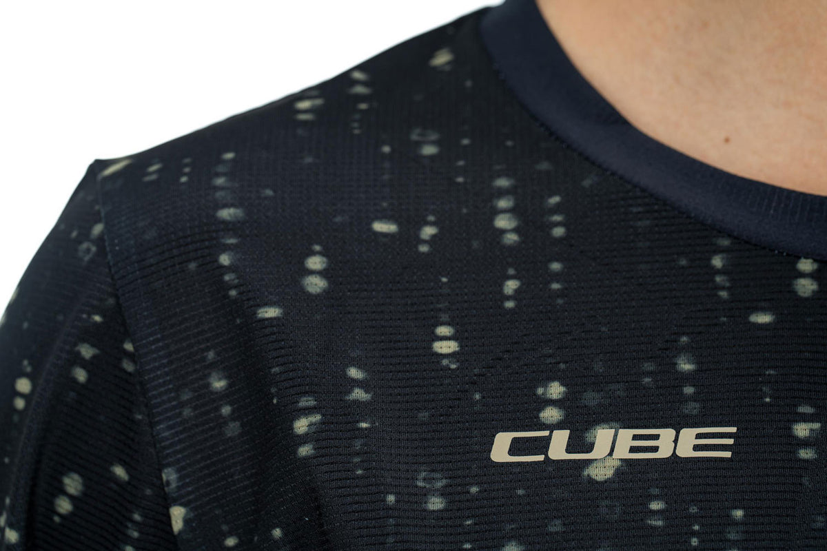Tricou CUBE ATX WS Round Neck L/S Black Pattern