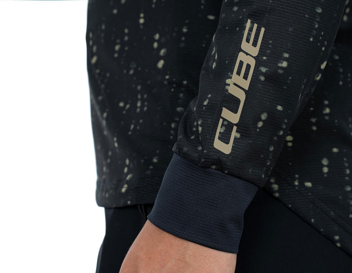 Tricou CUBE ATX WS Round Neck L/S Black Pattern