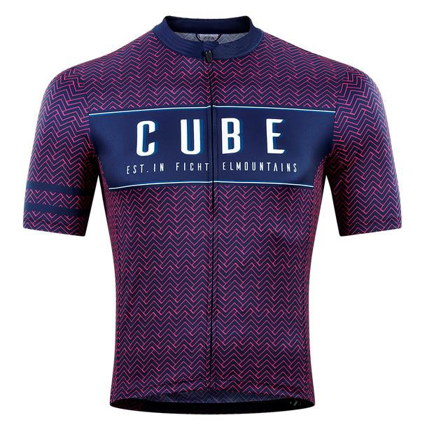 Tricou CUBE Blackline Jersey S/S Blue Pink