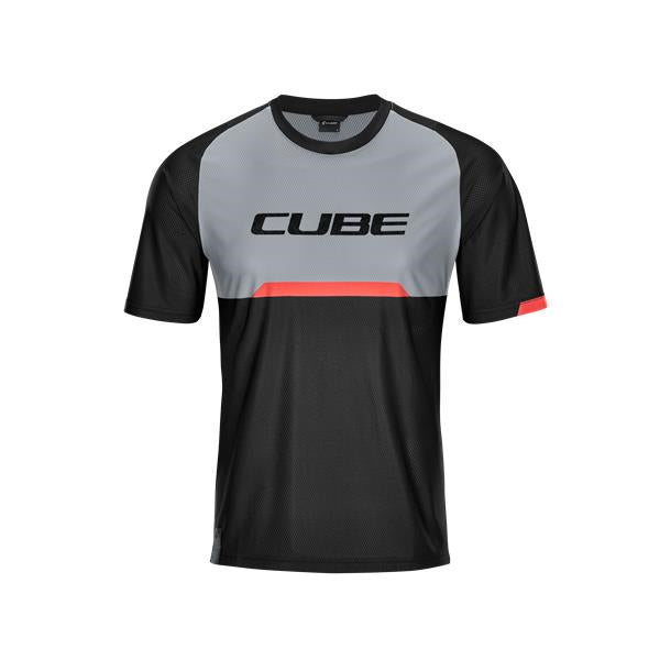 Tricou CUBE Edge Round Neck Jersey S/S Black Grey