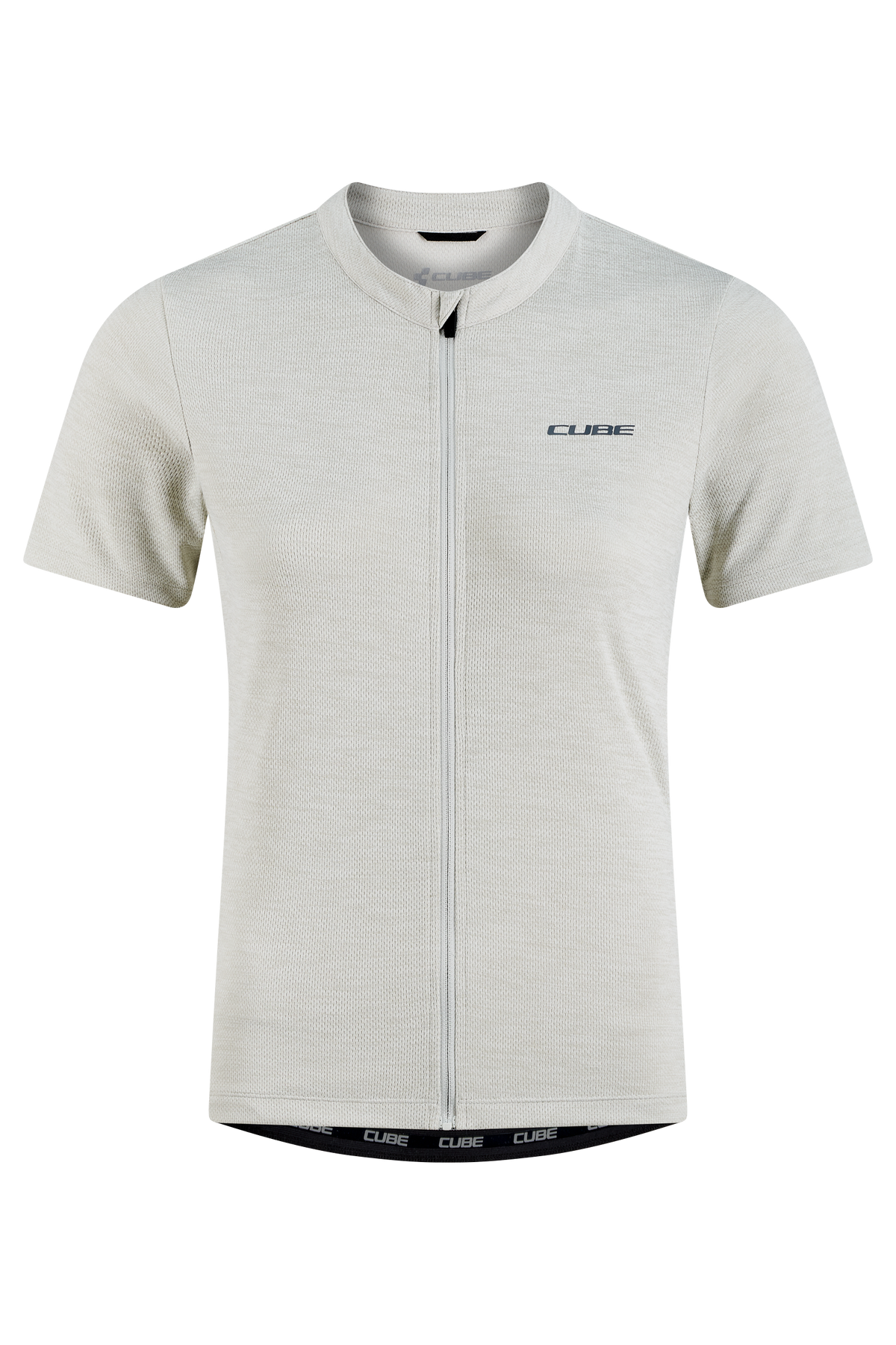 Tricou CUBE Gravel Full Zip Cargo S/S Light Grey