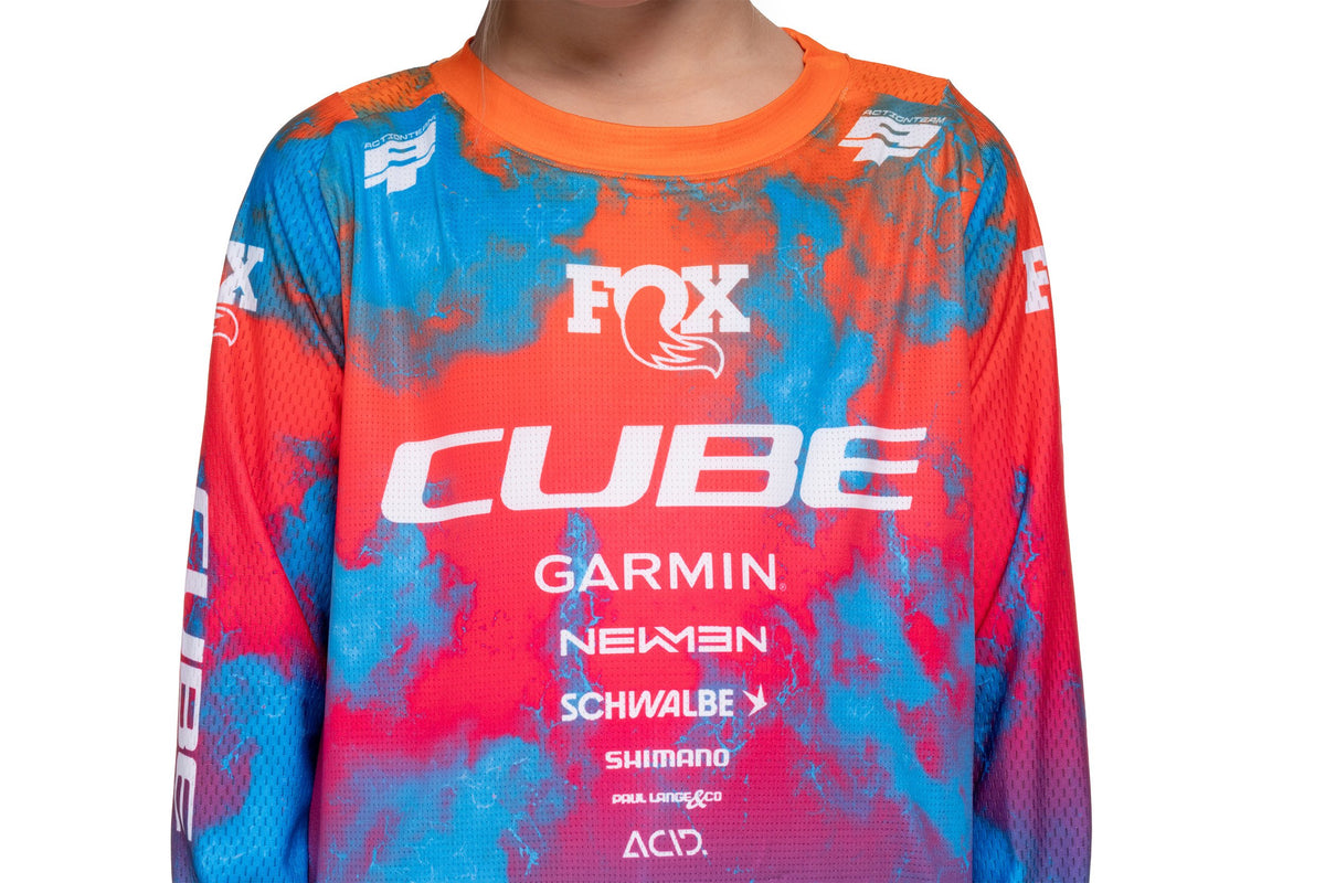 Tricou CUBE MTB Jersey Rookie x Actionteam L/S Black/Blue