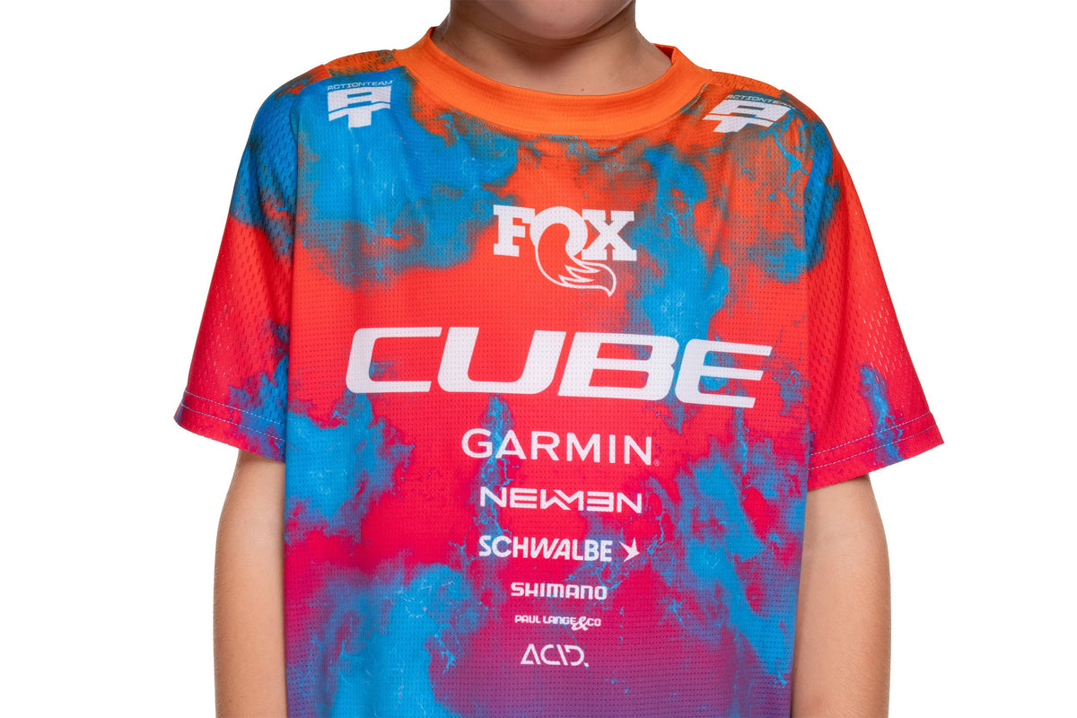 Tricou CUBE MTB Jersey Rookie x Actionteam S/S Black/Blue
