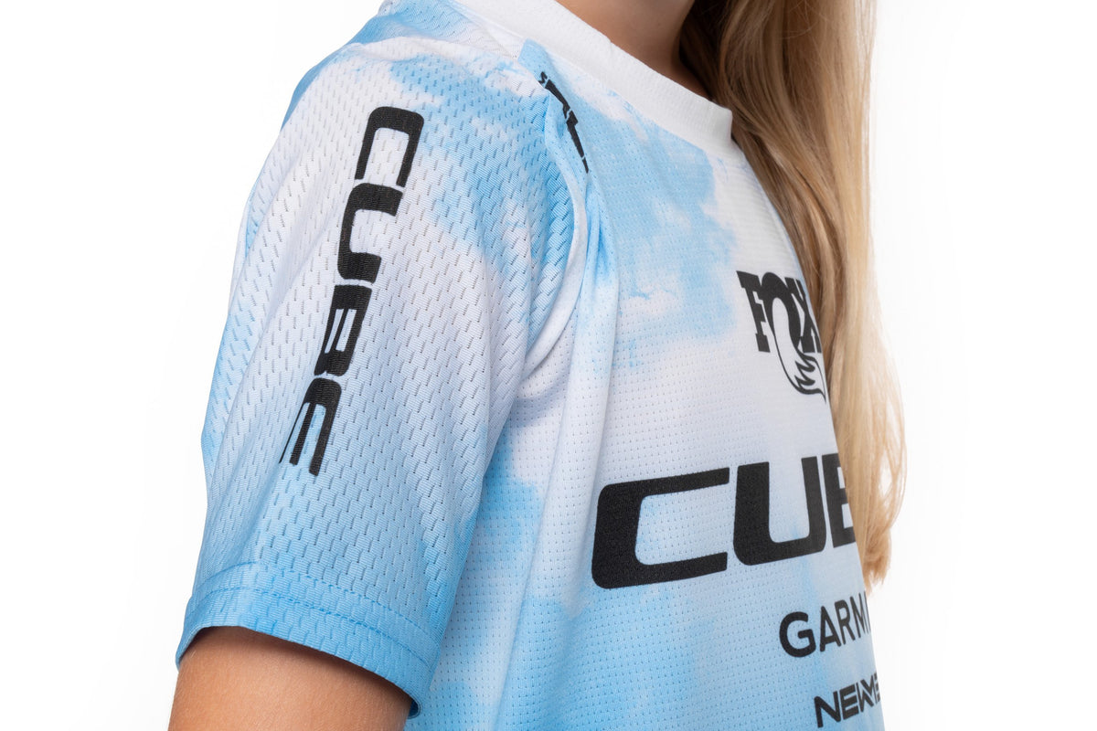 Tricou CUBE MTB Jersey Rookie x Actionteam S/S Blue/White