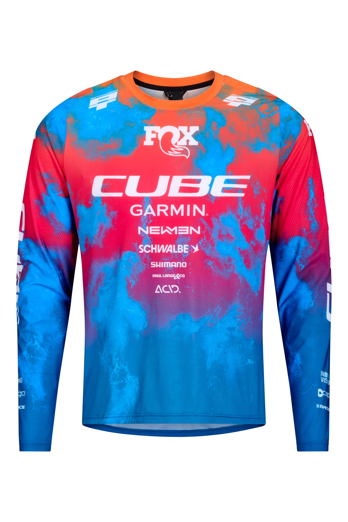 Tricou CUBE MTB Jersey x Actionteam L/S Blue/Green