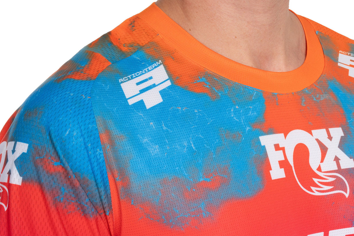 Tricou CUBE MTB Jersey x Actionteam L/S Blue/Green