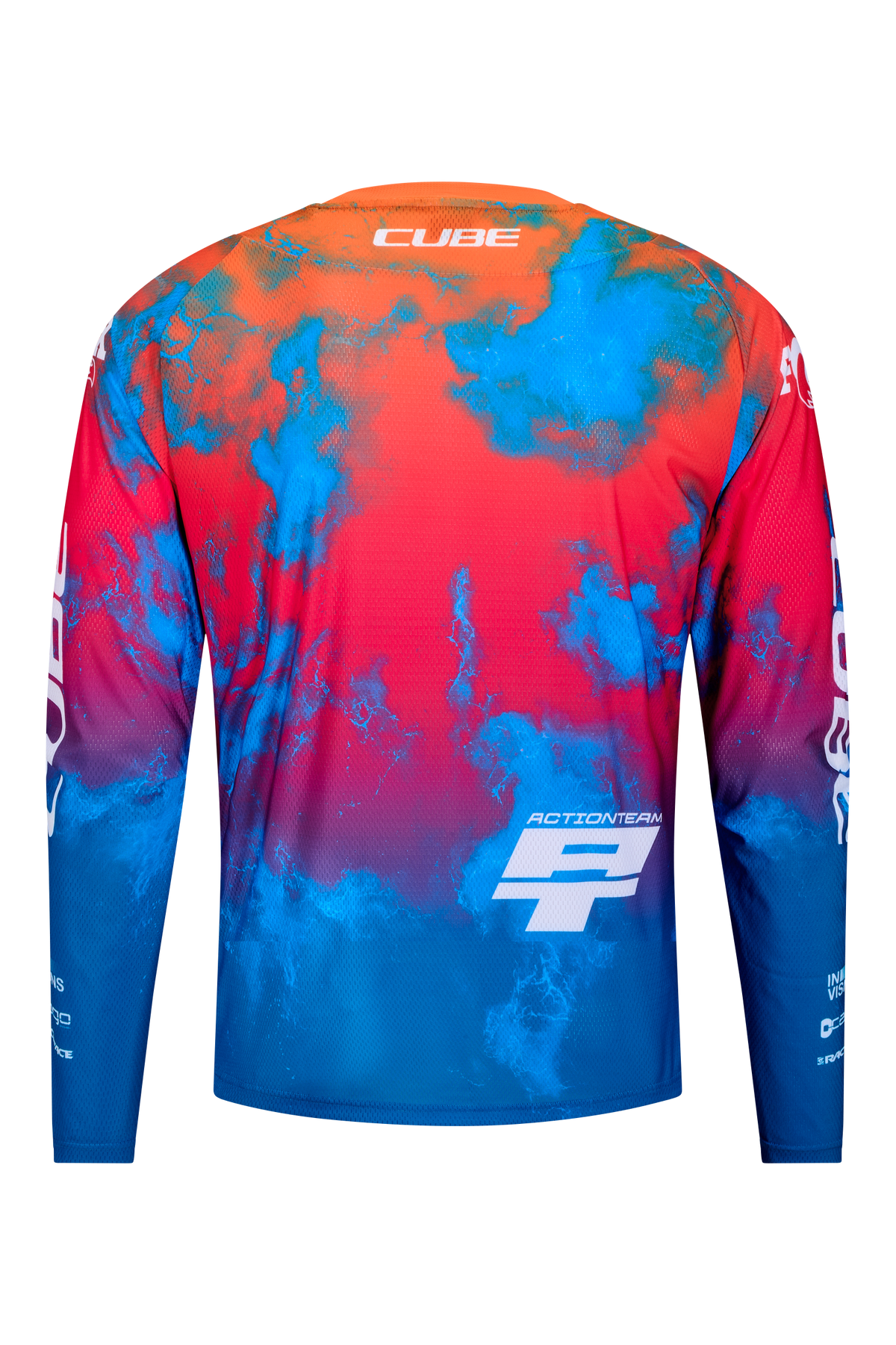 Tricou CUBE MTB Jersey x Actionteam L/S Blue/Green