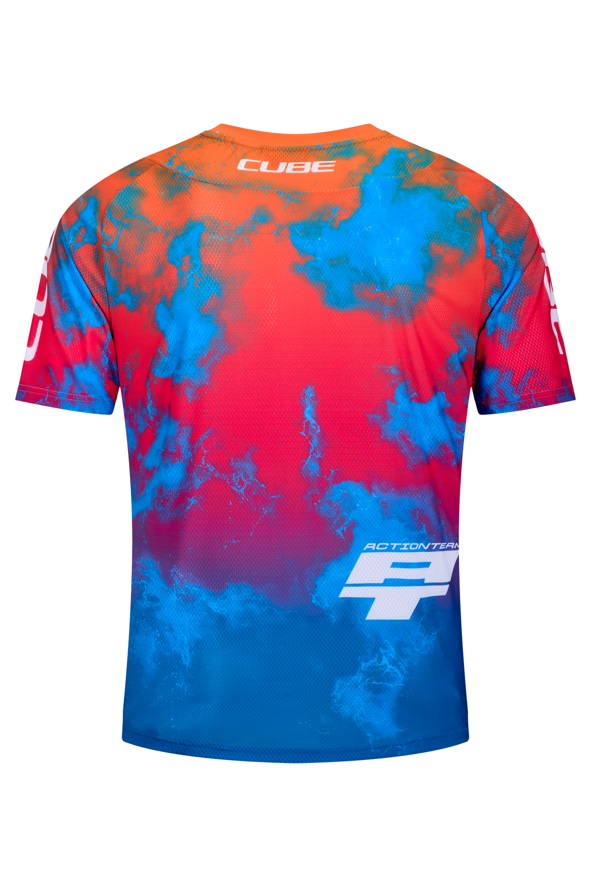 Tricou CUBE MTB Jersey x Actionteam S/S Blue/Green