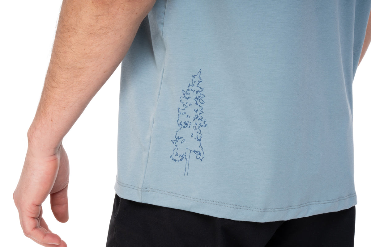Tricou CUBE MTB Round Neck Soft Touch S/S Blue
