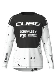 Tricou CUBE MTB WS x Factory Racingl/S Black/White