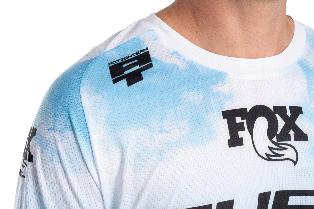 Tricou CUBE MTB x Actionteam L/S Blue/White