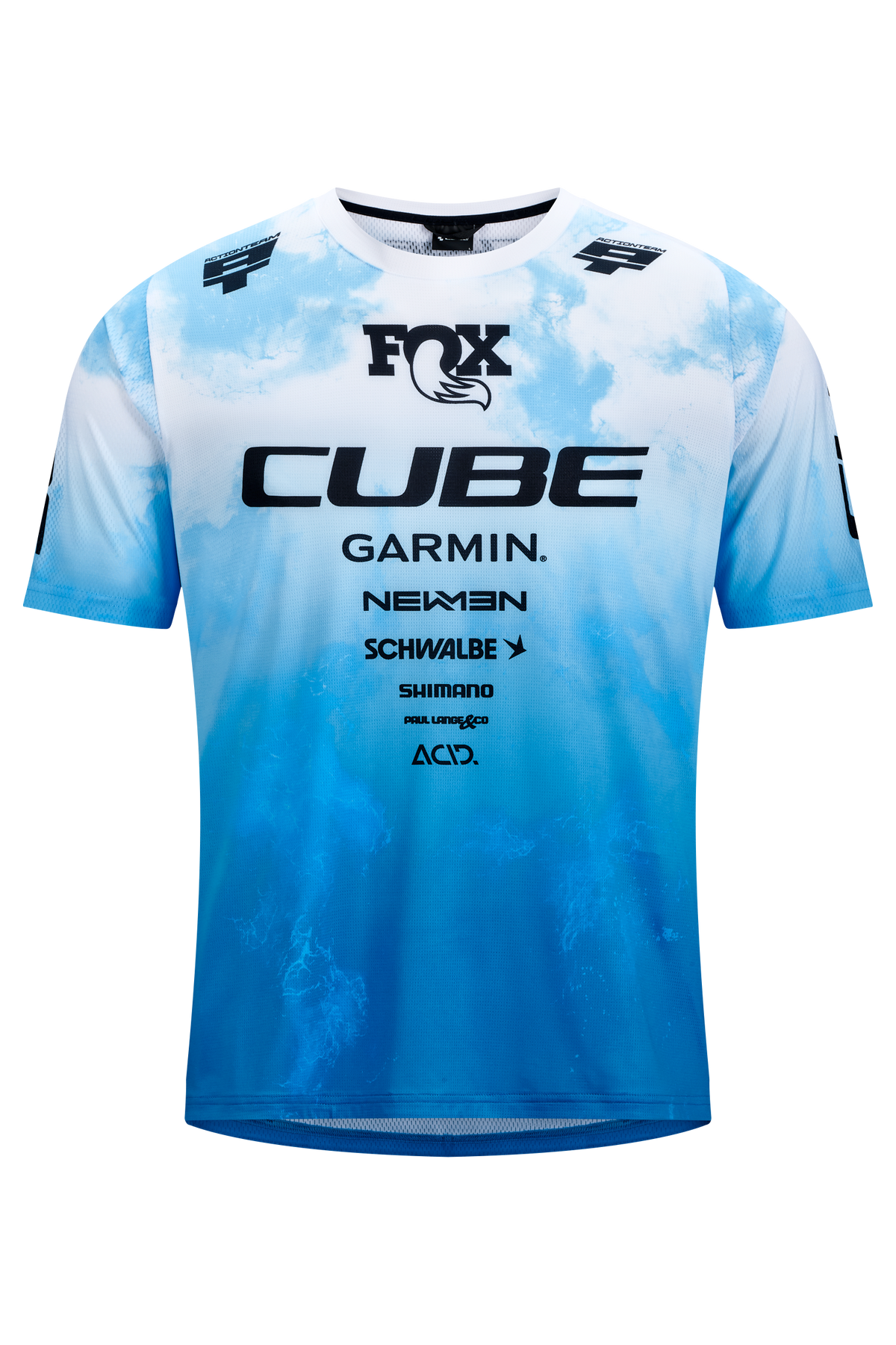 Tricou CUBE MTB x Actionteam S/S Blue/Green