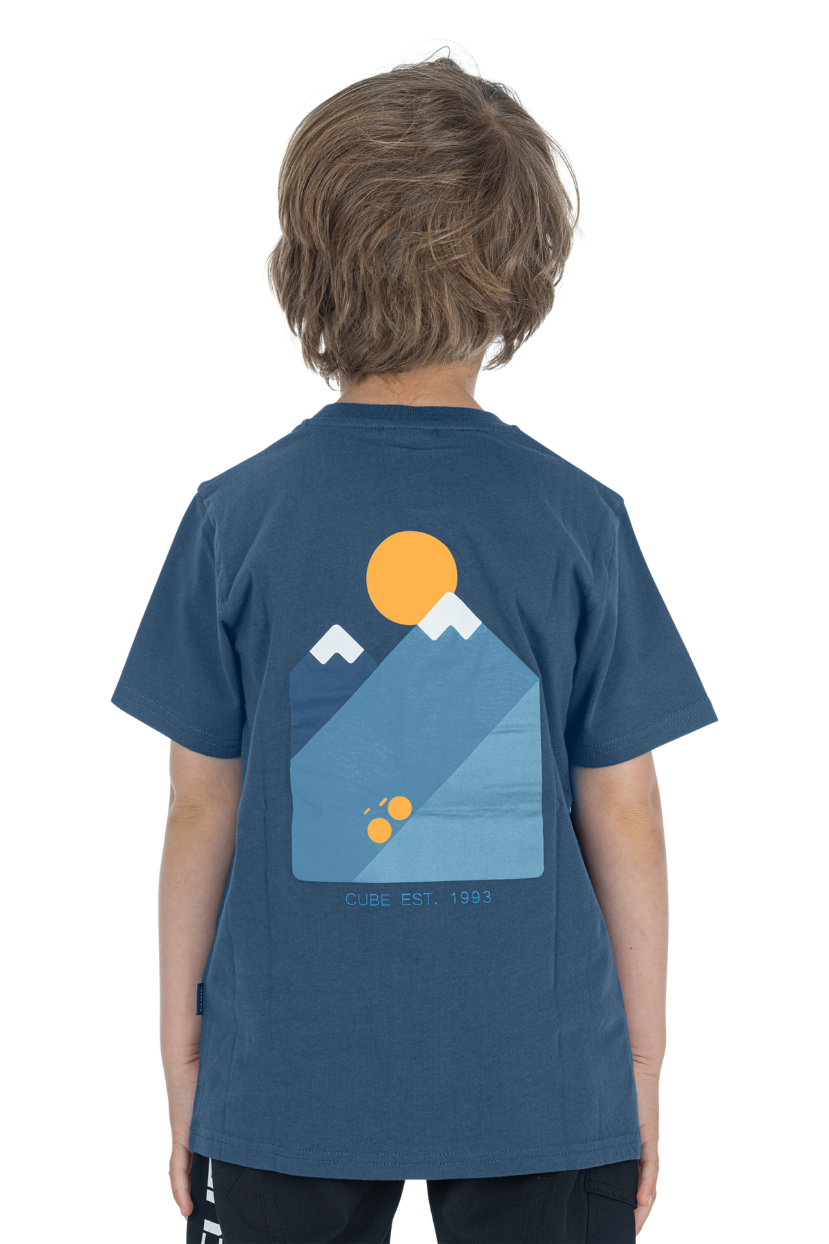 Tricou CUBE Organic Rookie Mountains Blue