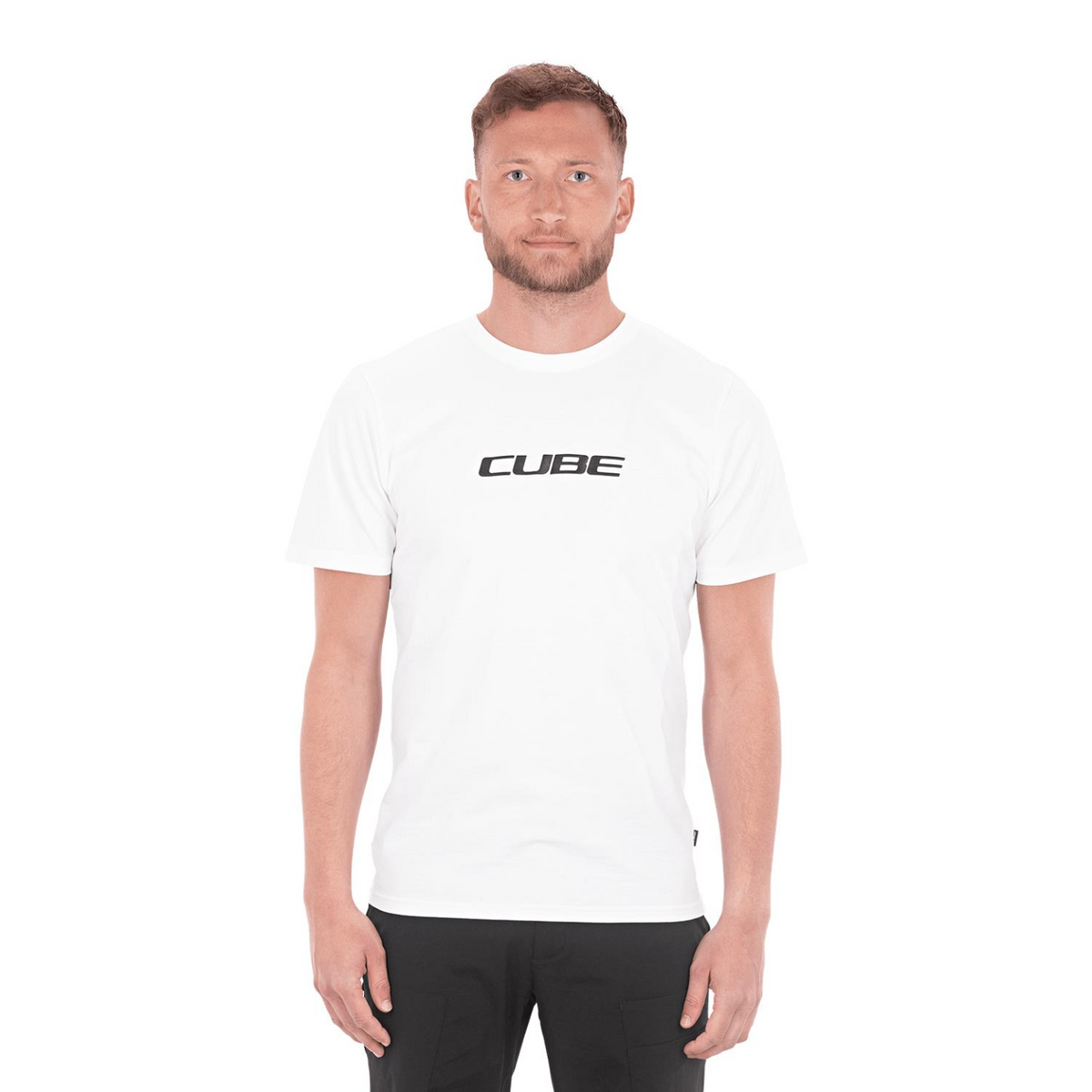 Tricou CUBE Organic T-shirt Classic Logo White/Black