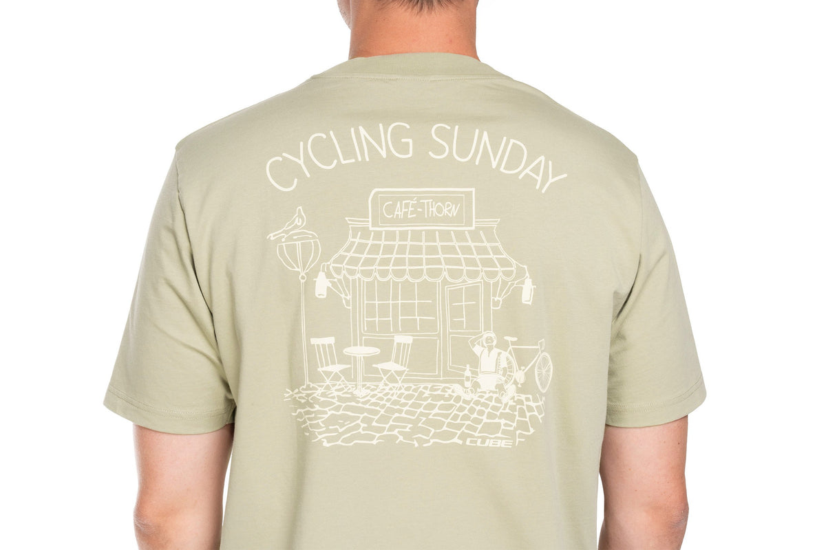 Tricou CUBE Organic T-shirt Cycling Sunday Gty Fit Petrol