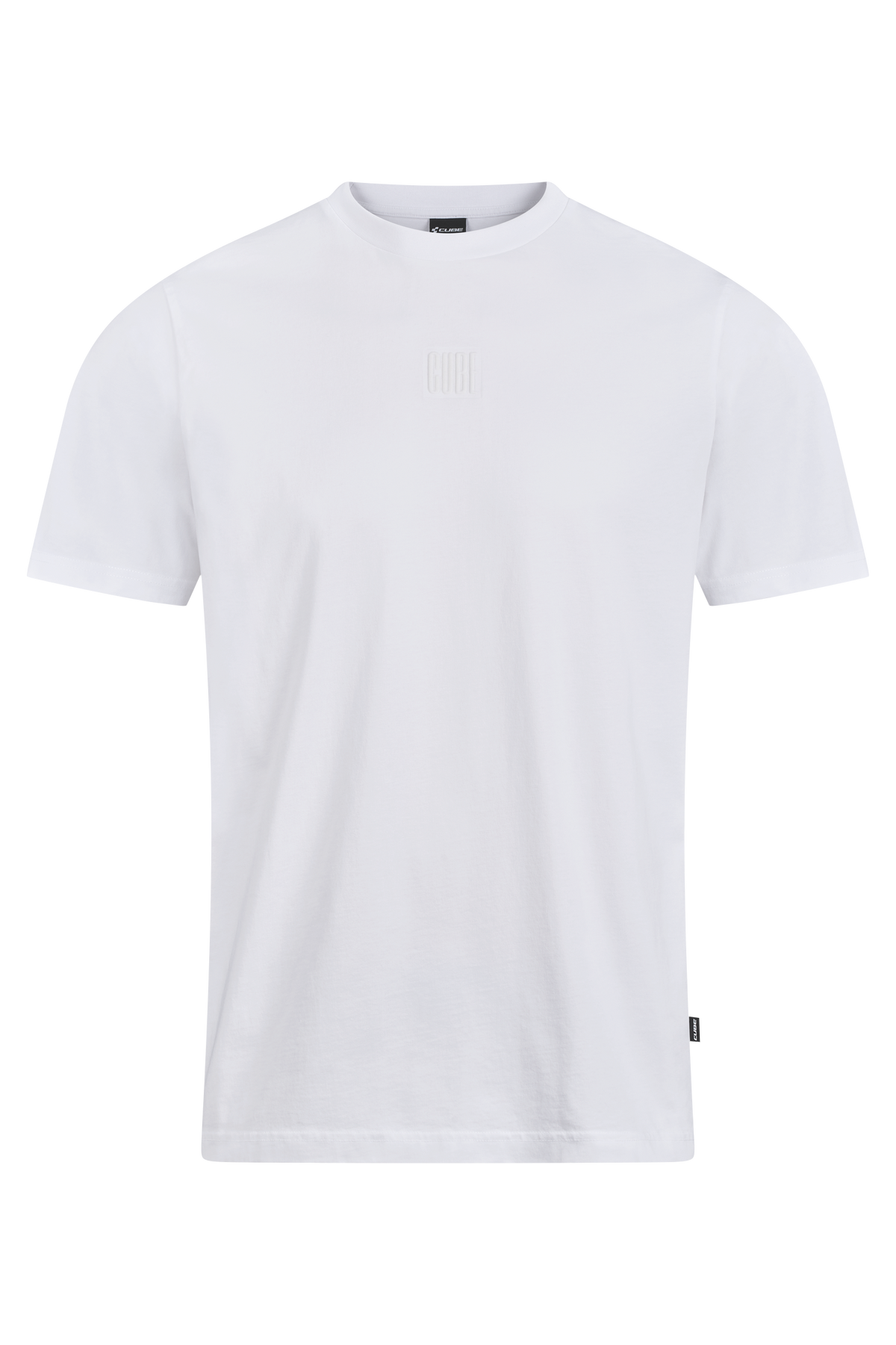Tricou CUBE Organic T-shirt Embossed Gty Fit White