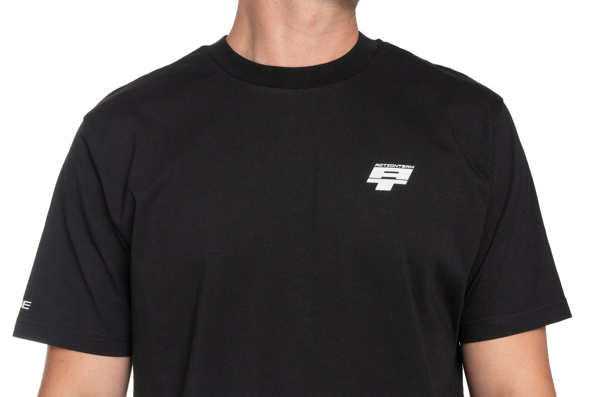 Tricou CUBE Organic T-shirt x Actionteam Gty Fit Black/White