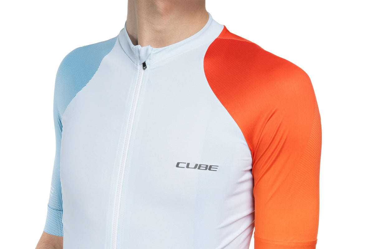 Tricou CUBE Road/Xc Teamline S/S White