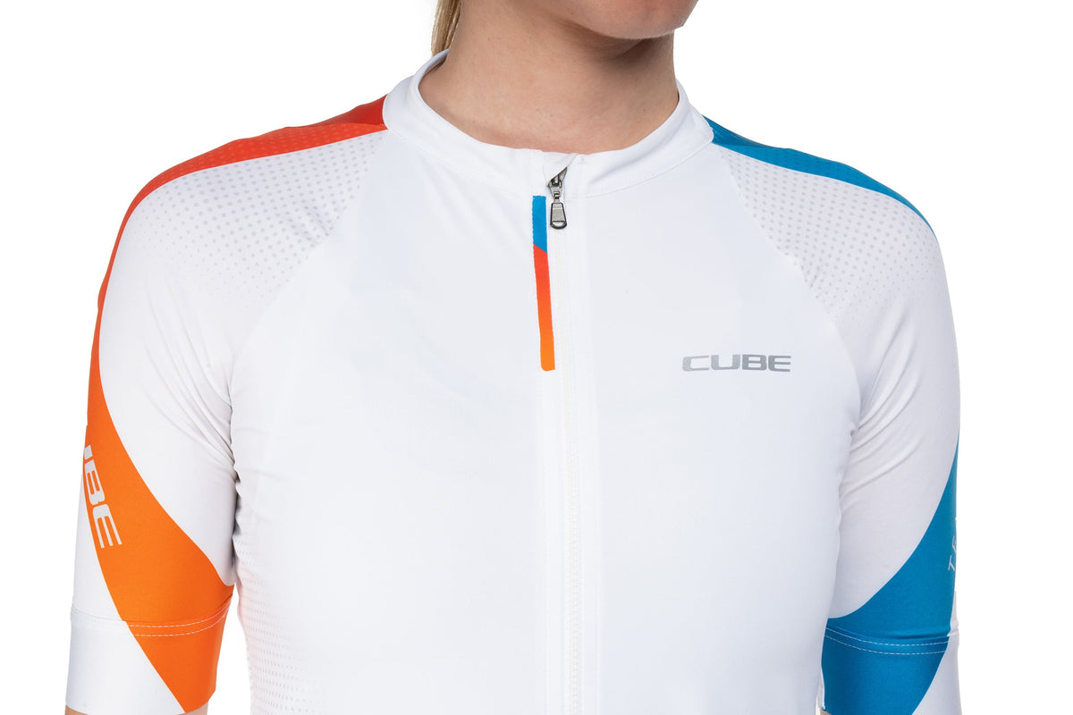 Tricou CUBE Road/Xc WS Teamline S/S White