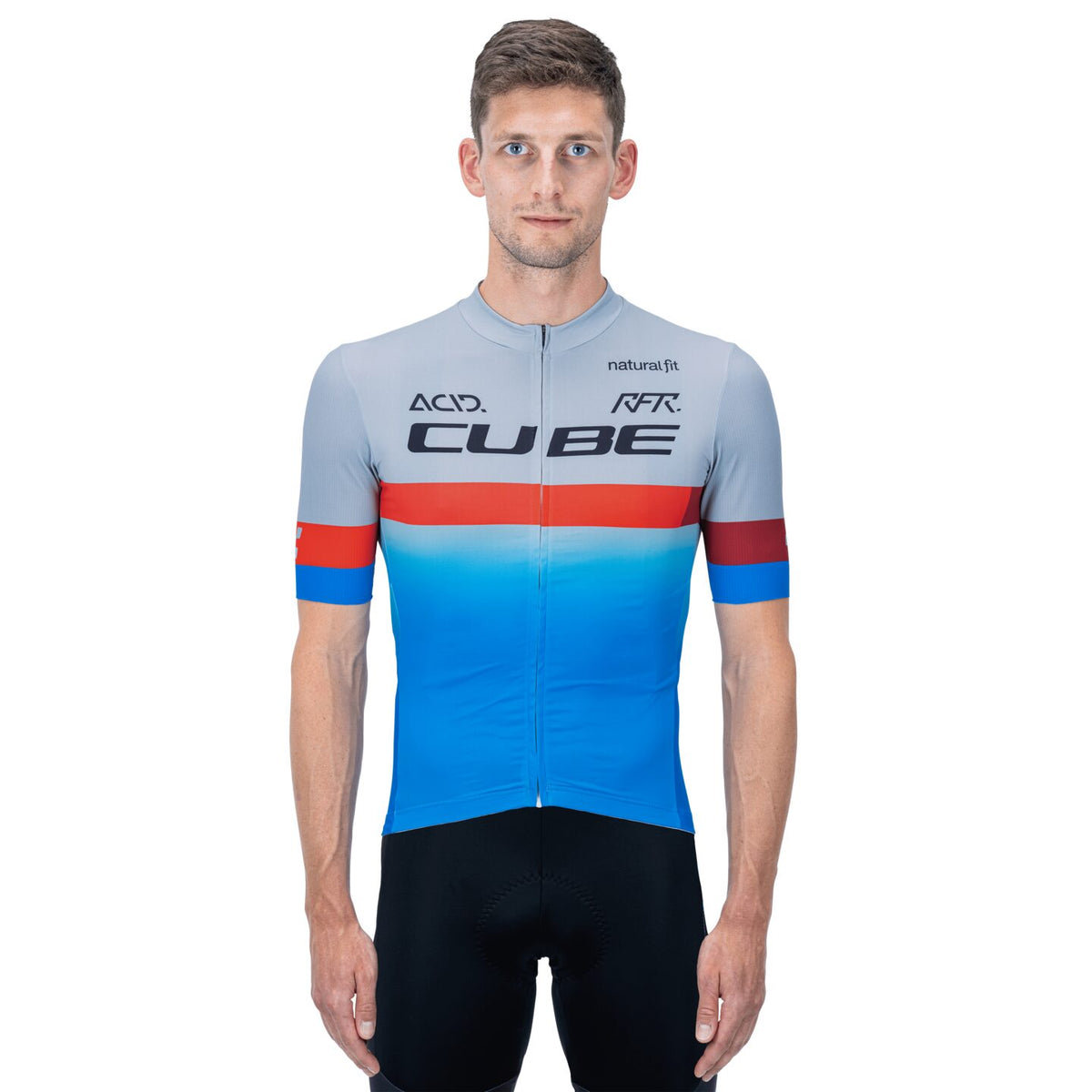 Tricou CUBE Teamline Jersey S/S Blue Red Grey
