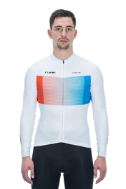 Tricou CUBE Teamline L/S White/Blue/Red