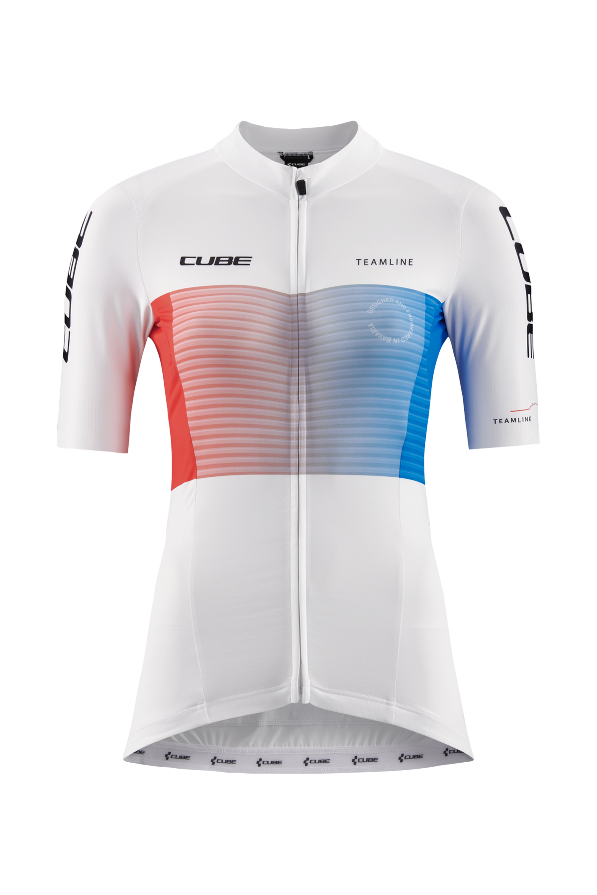 Tricou CUBE Teamline WS Jersey S/S White/Blue/Red