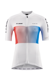 Tricou CUBE Teamline WS Jersey S/S White/Blue/Red