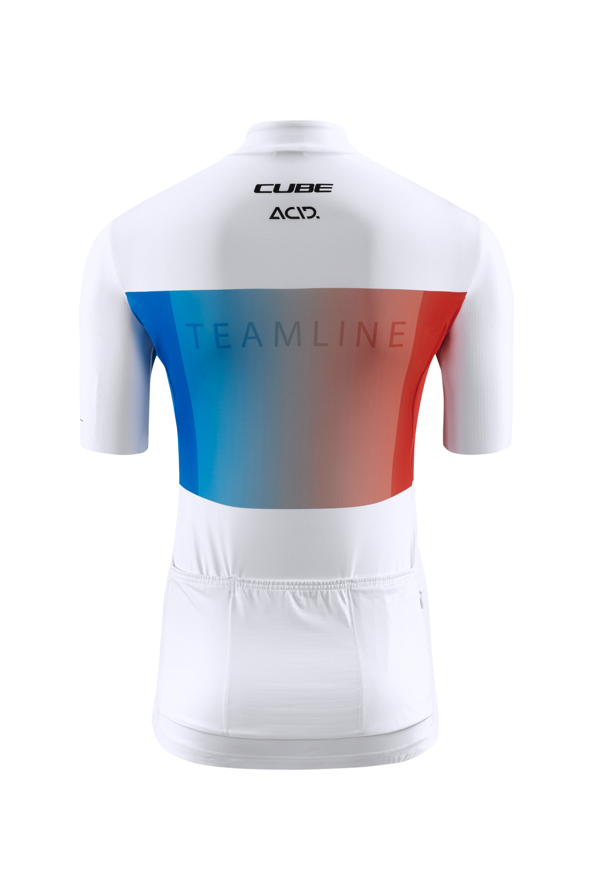 Tricou CUBE Teamline WS Jersey S/S White/Blue/Red