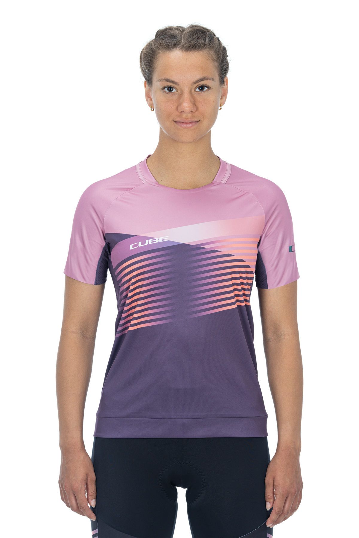Tricou CUBE Teamline WS Roundneck S/S Violet/Rose