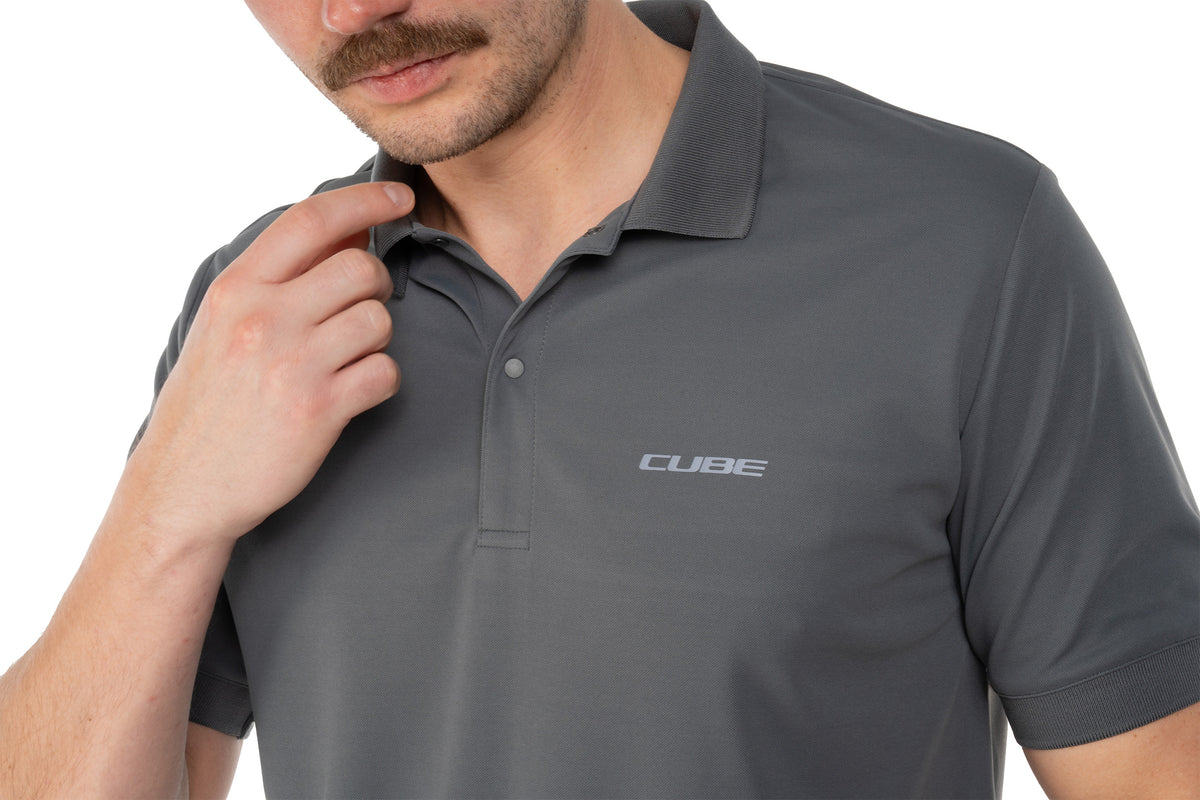 Tricou CUBE Tech Polo Dark Grey