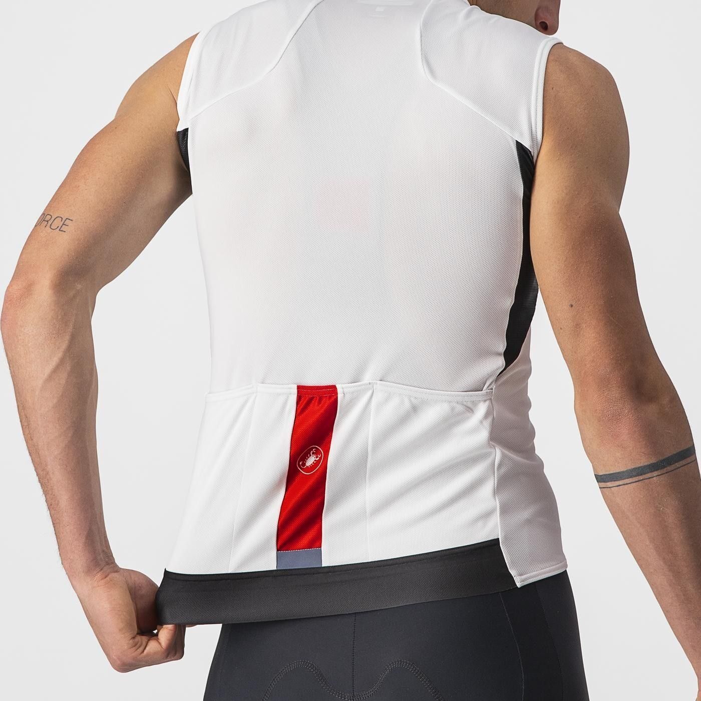 tricou fara maneci castelli entrata vi sl alb l 3