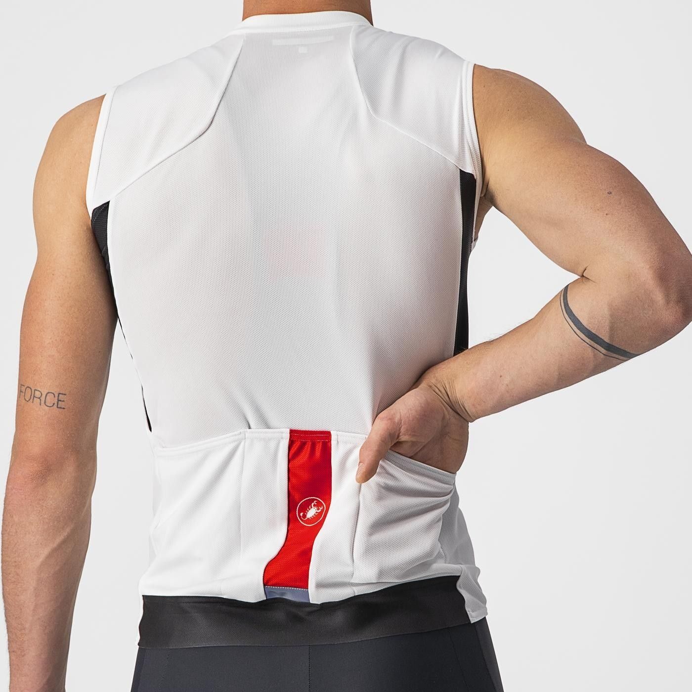 tricou fara maneci castelli entrata vi sl alb xl 2