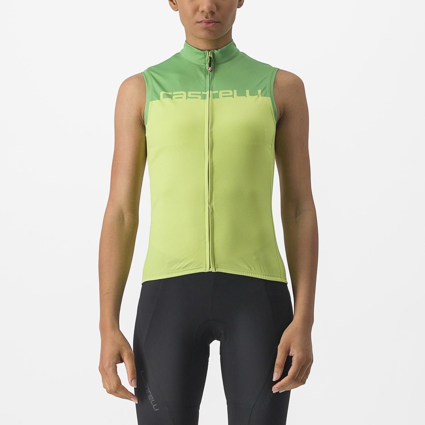 tricou fara maneci castelli velocissima sl de dama lime verde l