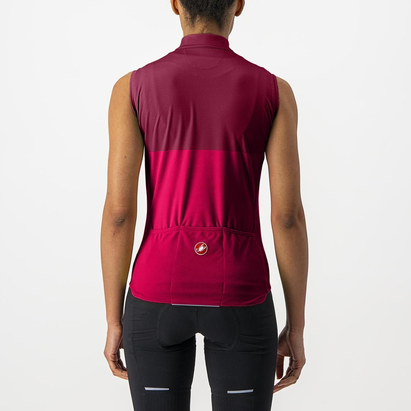 tricou fara maneci castelli velocissima sl de dama rosu visiniu l 1