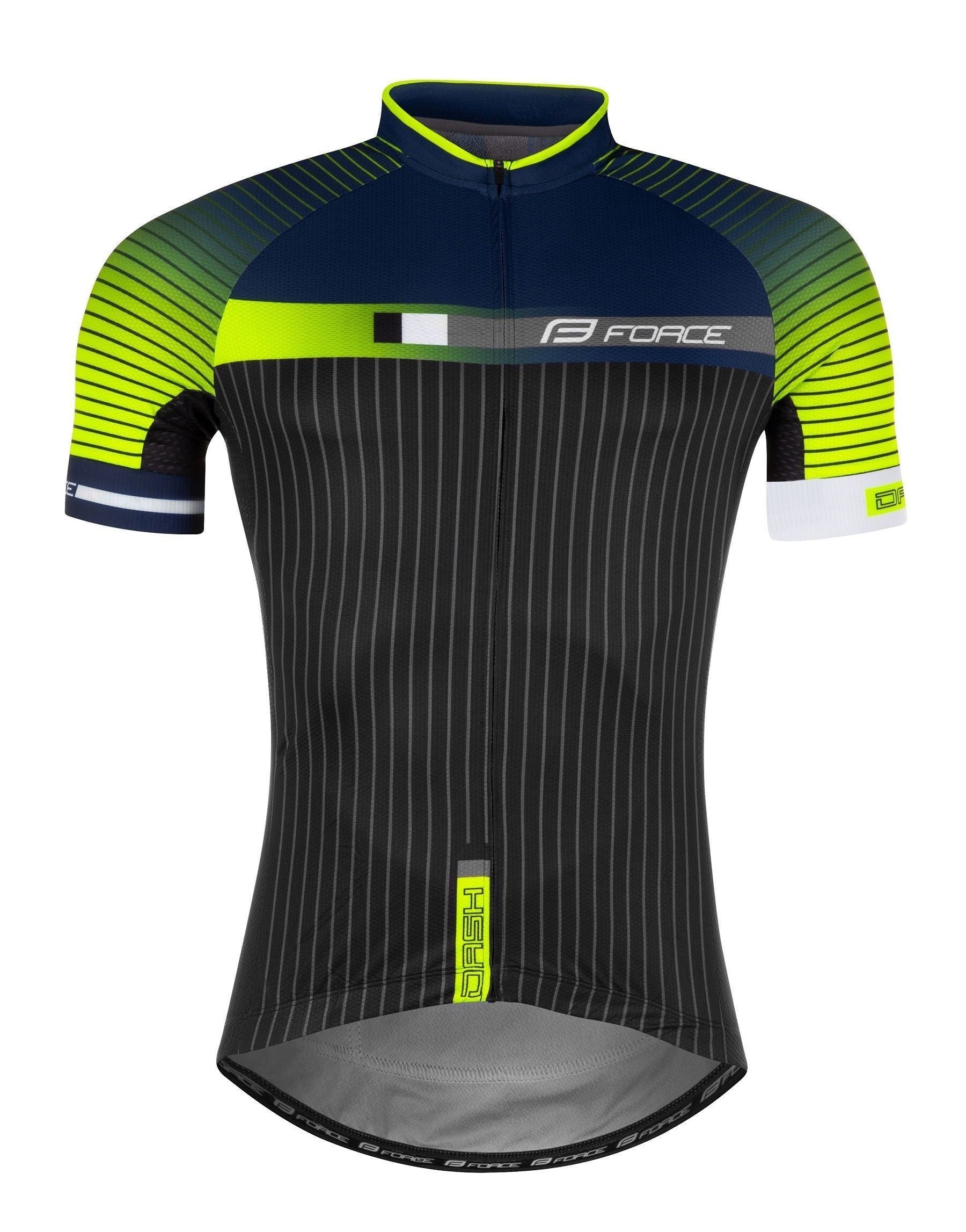 tricou force dash maneci scurte albastru fluo negru xl 2