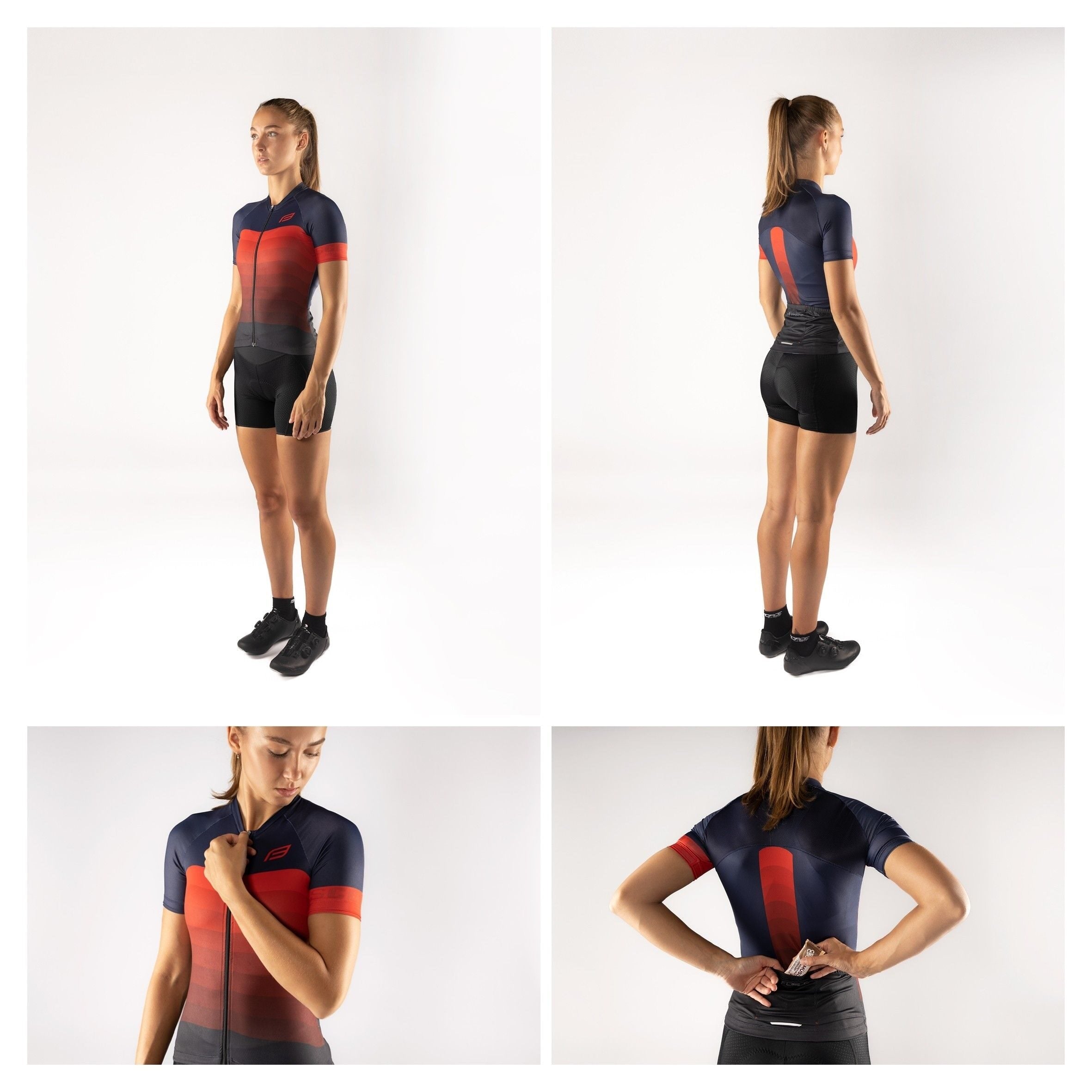 tricou force f ascent lady albastru rosu xs 2