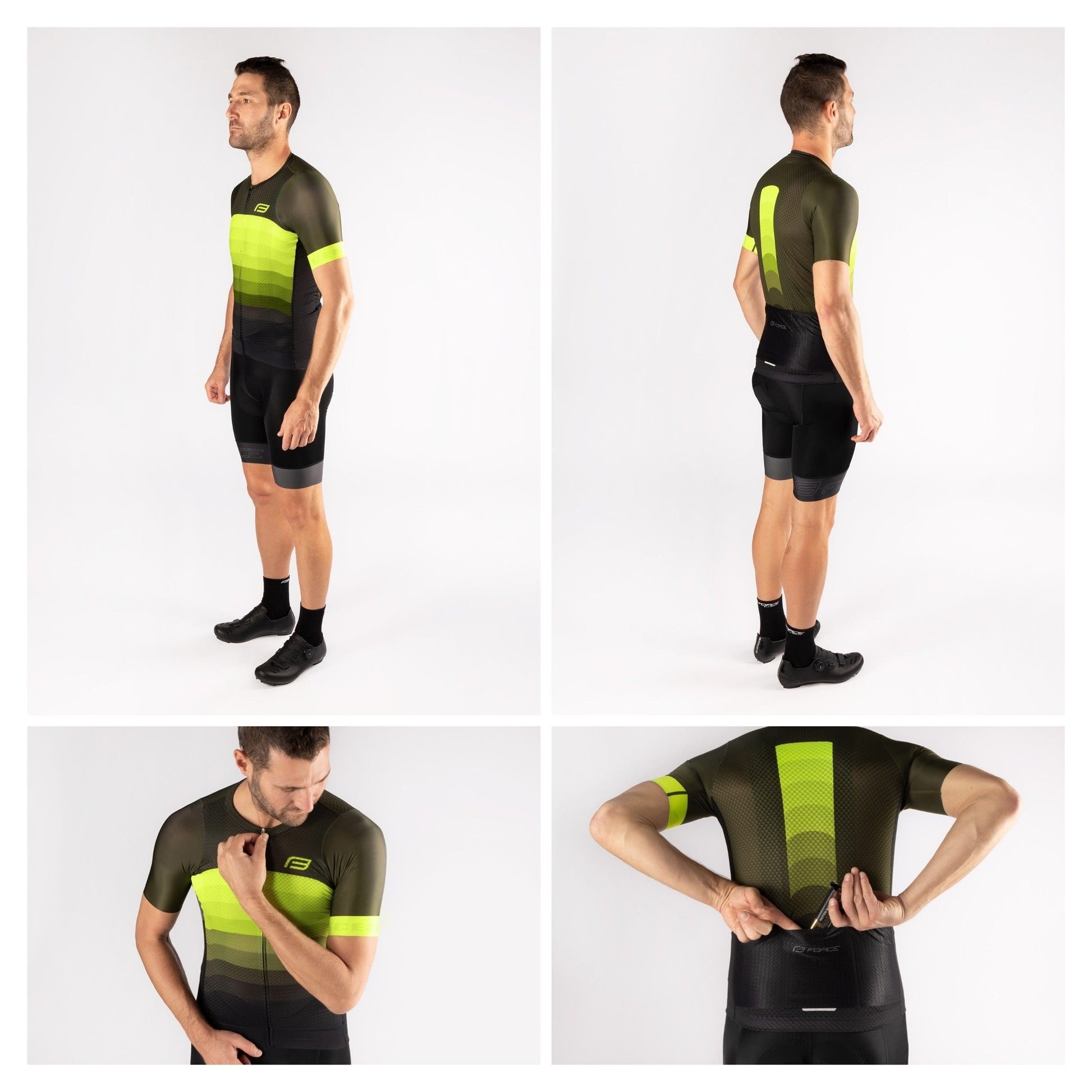 tricou force f ascent verde fluo s 2
